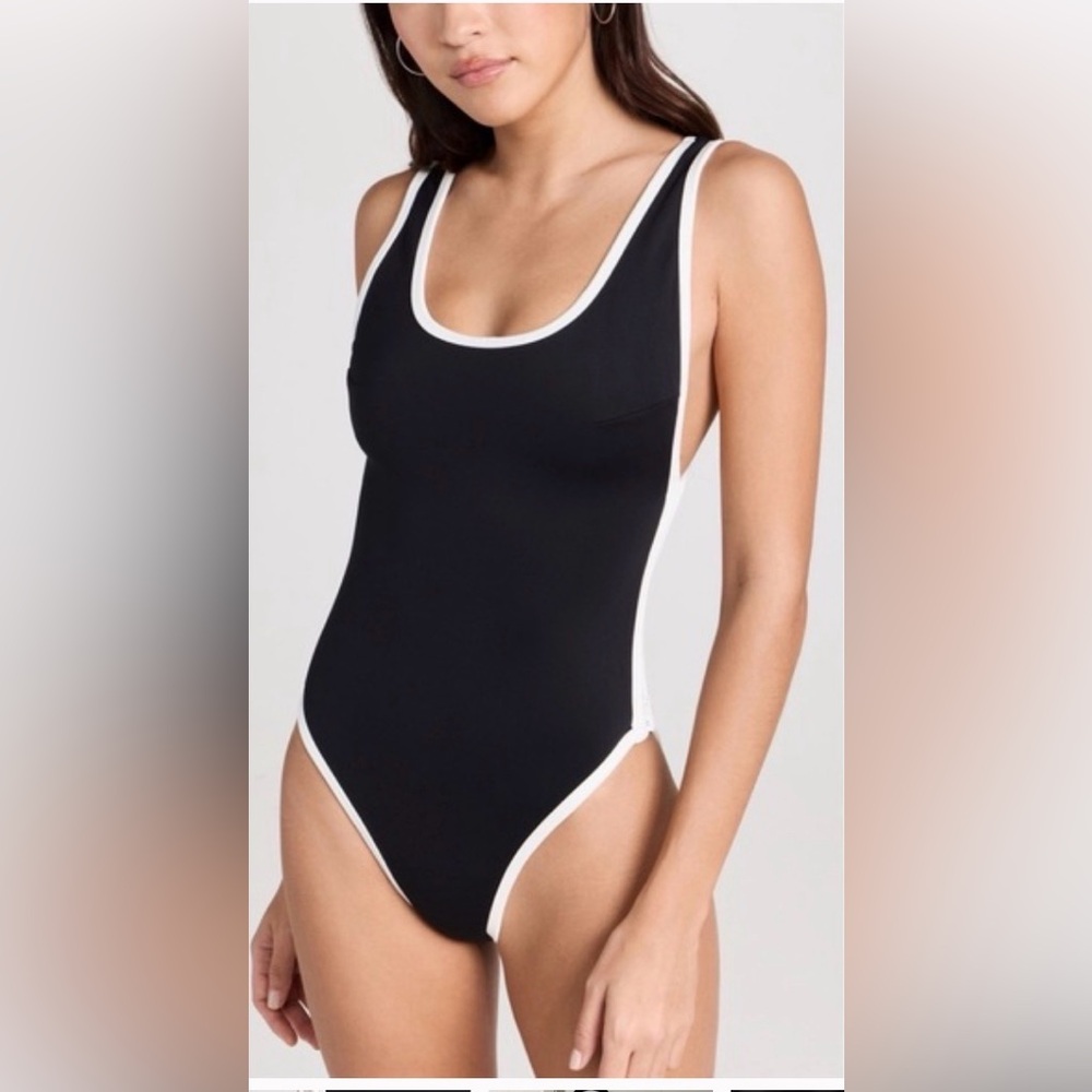 Good American Black and White One-Piece Swimsuit